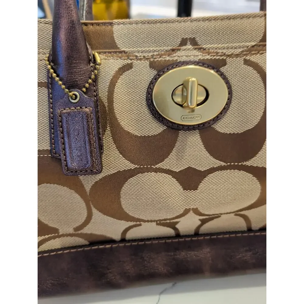 Coach 11557 Hampton Madeline Signature Satchel Handbag MSRP $328